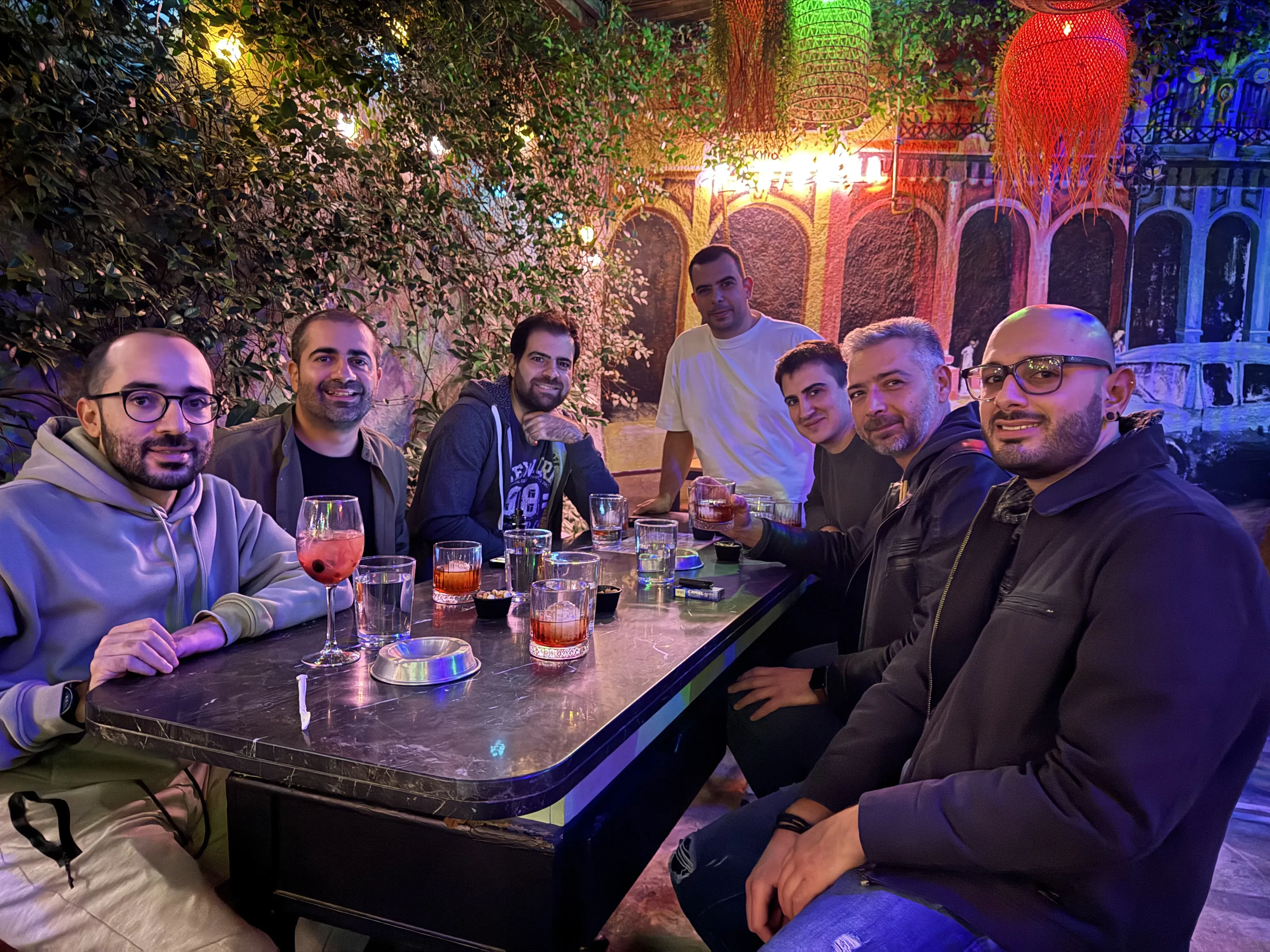 Parsectix engineers together at a team evening